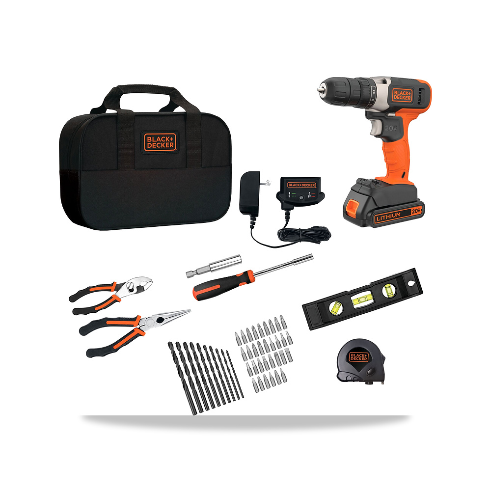 صورة منتج مثقاب دريل لاسلكي بطارية شاحن 20 فولت بلاك آند ديكر (Black+Decker) موديل BCK50C1 – 19.4 بوصة – 3.7 بوصة - كود الصنف reemco-2027-1140649 - ماركة يباع من خلال reemco - توريد وتصوير حصري لشركة ريمكو القابضة السعودية