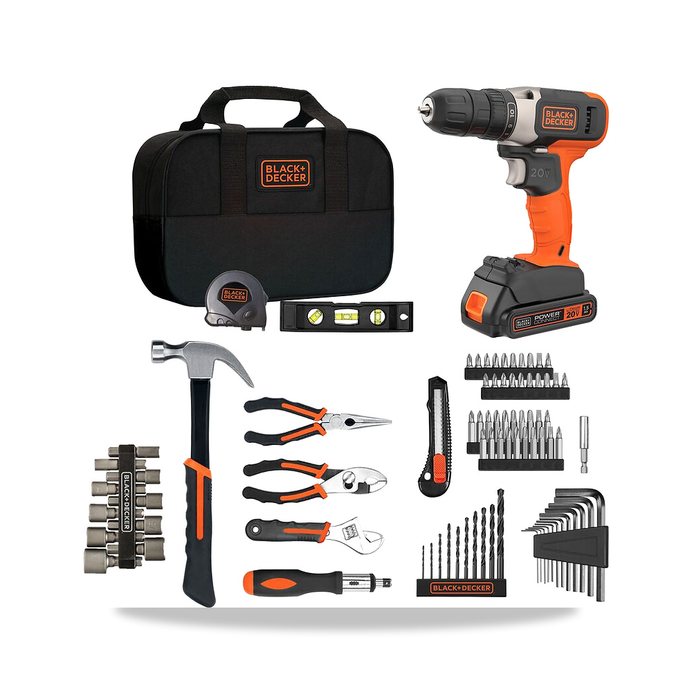 صورة منتج مثقاب دريل لاسلكي بطارية شاحن 20 فولت بلاك آند ديكر (Black+Decker) موديل BDPK70284C1AEV – 12.6 بوصة – 4.6 بوصة - كود الصنف reemco-2027-1140661 - ماركة يباع من خلال reemco - توريد وتصوير حصري لشركة ريمكو القابضة السعودية