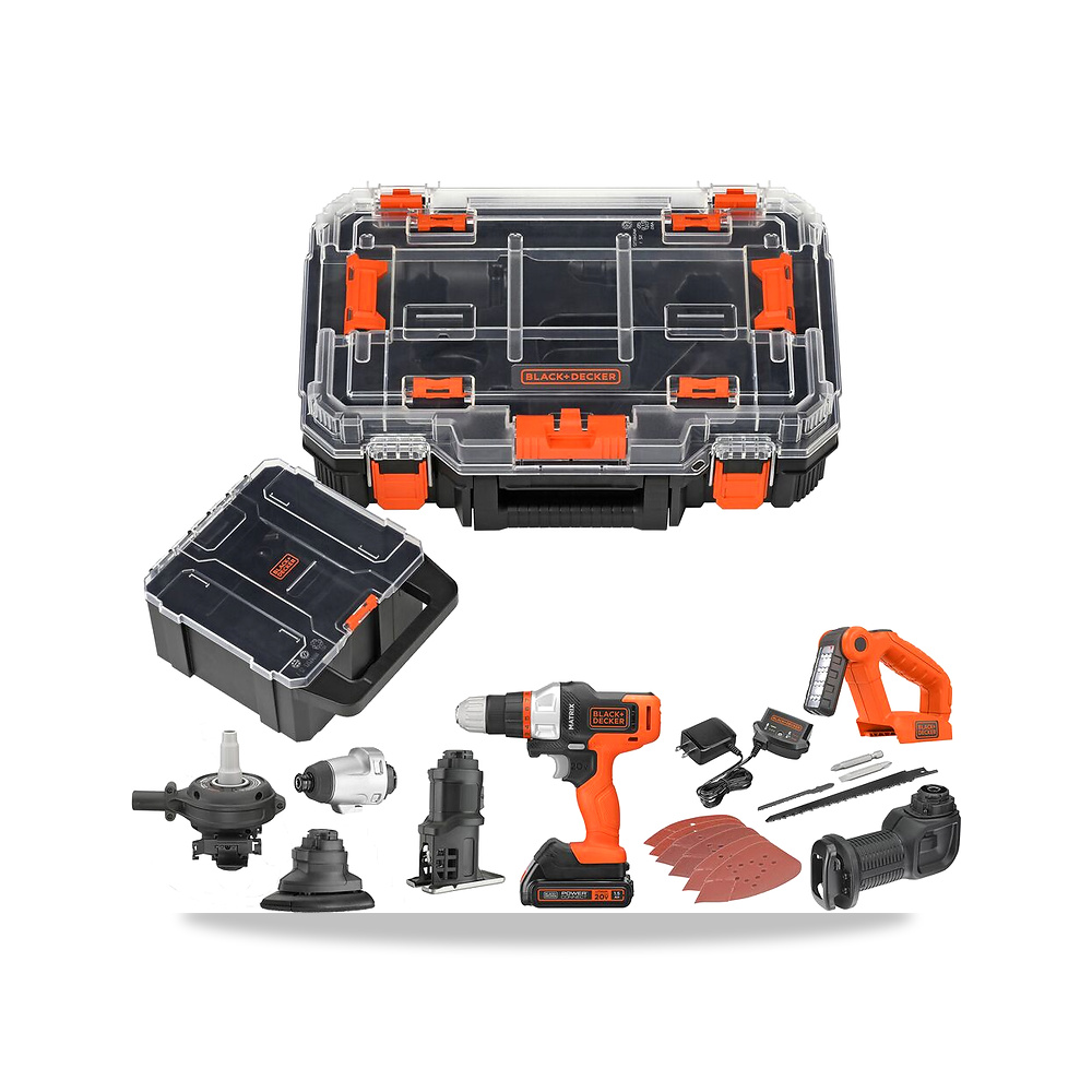 صورة منتج مثقاب دريل لاسلكي بطارية شاحن 20 فولت بلاك آند ديكر (Black+Decker) موديل BDCDMT1207KITC1 - كود الصنف reemco-2027-1140680 - ماركة يباع من خلال reemco - توريد وتصوير حصري لشركة ريمكو القابضة السعودية
