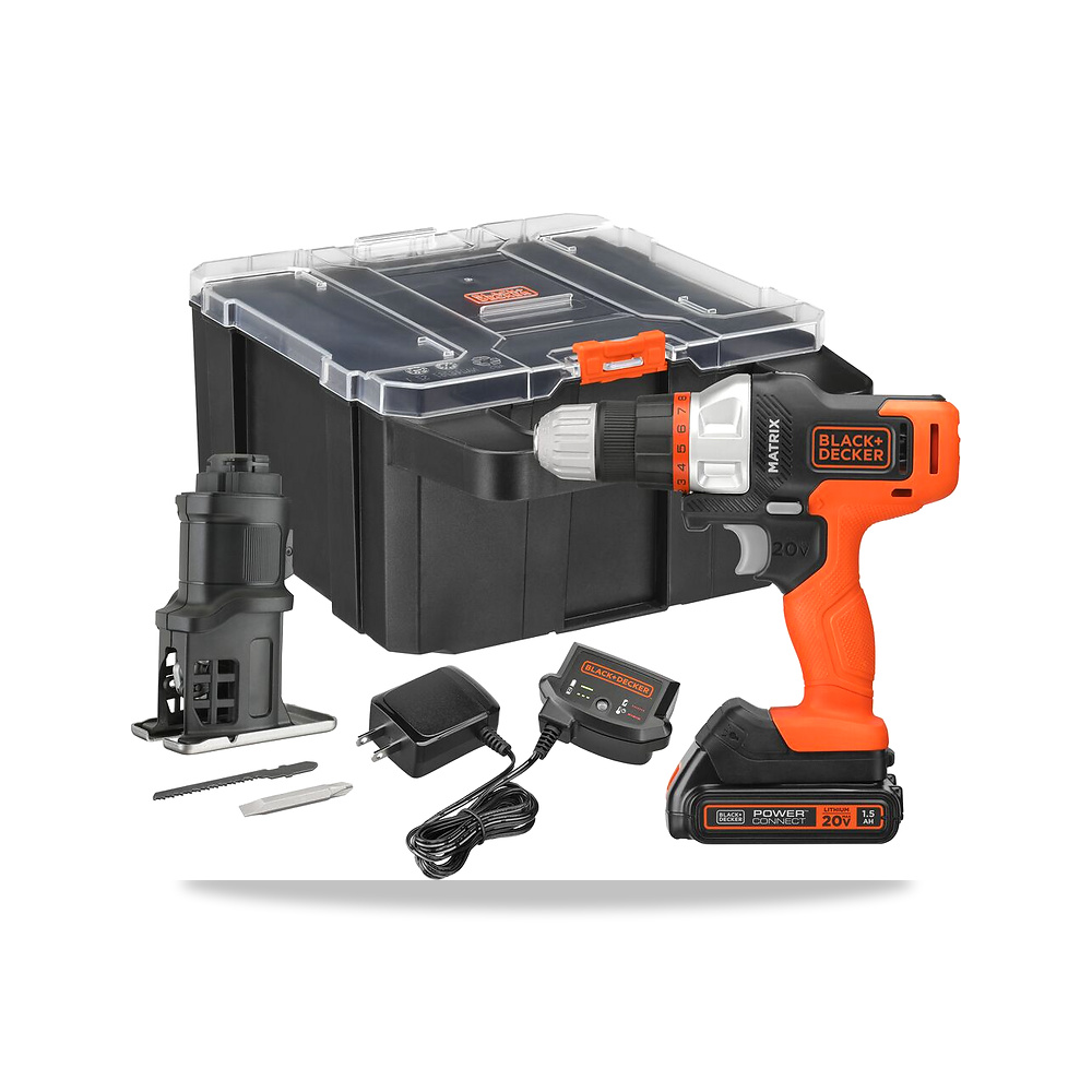 صورة منتج مثقاب دريل لاسلكي بطارية شاحن 20 فولت بلاك آند ديكر (Black+Decker) موديل BDCDMT1202KTJC1 - كود الصنف reemco-2027-1140716 - ماركة يباع من خلال reemco - توريد وتصوير حصري لشركة ريمكو القابضة السعودية