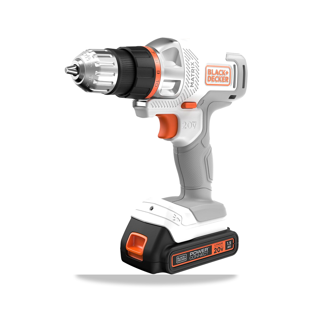 صورة منتج مثقاب دريل لاسلكي بطارية شاحن 20 فولت بلاك آند ديكر (Black+Decker) موديل BDCDMT120WC1FF – 9.0 بوصة – 11.9 بوصة - كود الصنف reemco-2027-1140719 - ماركة يباع من خلال reemco - توريد وتصوير حصري لشركة ريمكو القابضة السعودية