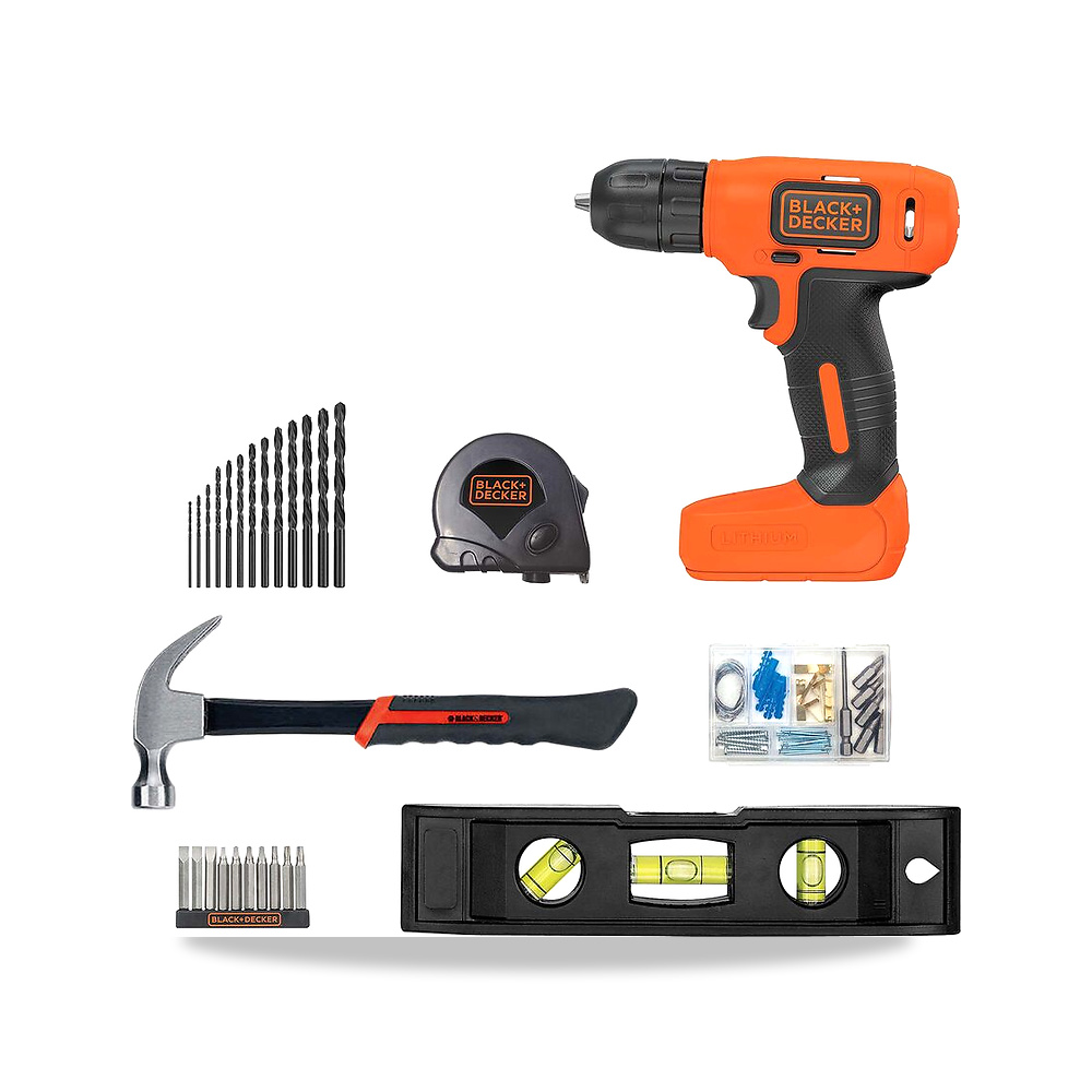 صورة منتج مثقاب دريل لاسلكي أسود 8 فولت بلاك آند ديكر (Black+Decker) موديل BCKRTD26C1 – 15.4 بوصة – 12.5 بوصة - كود الصنف reemco-2027-1140747 - ماركة يباع من خلال reemco - توريد وتصوير حصري لشركة ريمكو القابضة السعودية