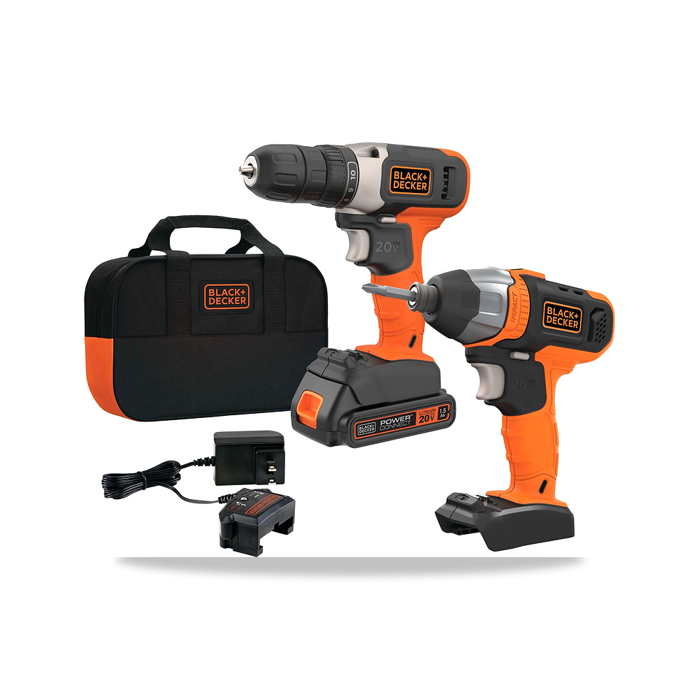 صورة منتج مثقاب دريل لاسلكي بطارية شاحن 20 فولت بلاك آند ديكر (Black+Decker) موديل BD2KITCDIBC – 12.1 بوصة – 5.5 بوصة - كود الصنف reemco-2027-1140872 - ماركة يباع من خلال reemco - توريد وتصوير حصري لشركة ريمكو القابضة السعودية
