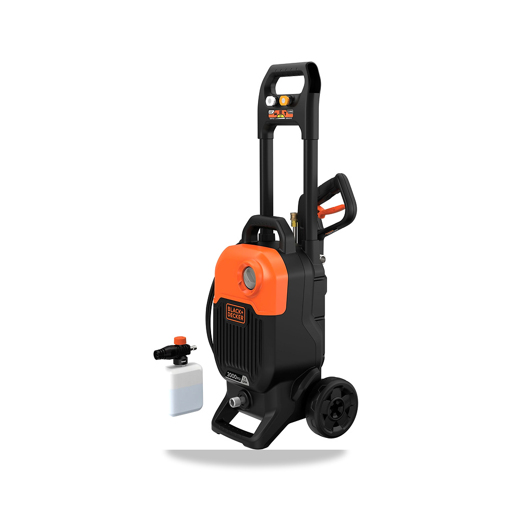 مضخة وملحق غسيل بالضغط العالي كهربائي وردة وحلقة تثبيت 000 PSI بلاك آند موديل BEPW2000