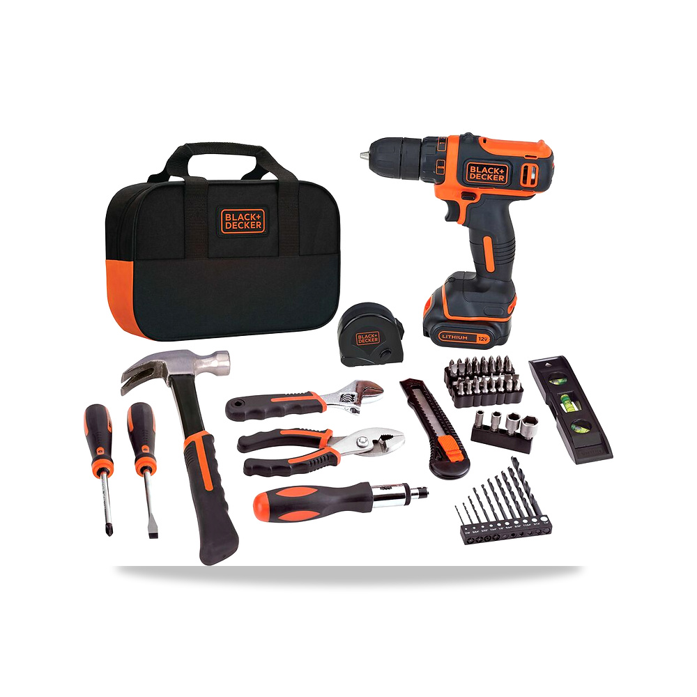 صورة منتج مثقاب دريل لاسلكي بطارية شاحن 12 فولت بلاك آند ديكر (Black+Decker) موديل BDCDD12PK - كود الصنف reemco-2027-1141056 - ماركة يباع من خلال reemco - توريد وتصوير حصري لشركة ريمكو القابضة السعودية