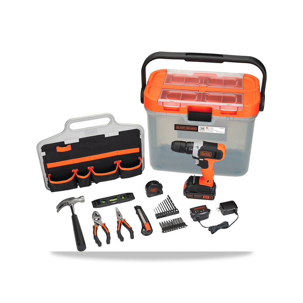 صورة منتج مثقاب دريل لاسلكي بطارية شاحن 20 فولت بلاك آند ديكر (Black+Decker) موديل BCKSB29C1 - كود الصنف reemco-2027-1141078 - ماركة يباع من خلال reemco - توريد وتصوير حصري لشركة ريمكو القابضة السعودية