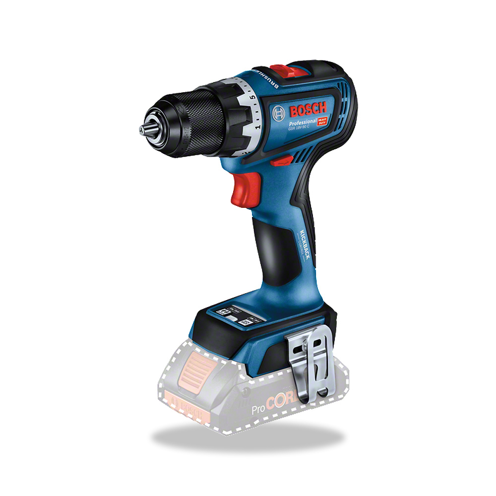 صورة منتج مثقاب دريل لاسلكي بدون فحمات (Brushless) محرك كهربائي 18 فولت 18.0 فولت بوش بروفيشنال موديل PRO GSR 18V-90 C - كود الصنف reemco-2027-1141229 - ماركة يباع من خلال reemco - توريد وتصوير حصري لشركة ريمكو القابضة السعودية