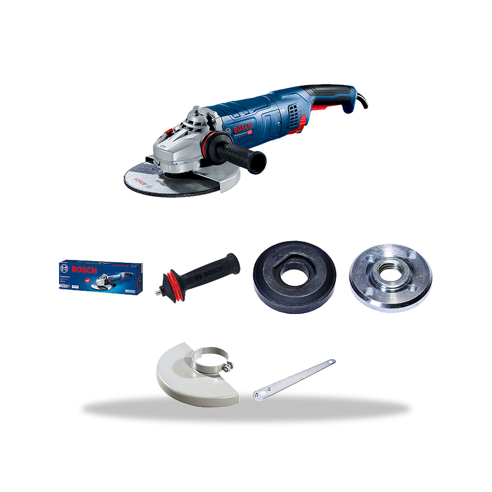صورة منتج صاروخ جلخ وقص زاوية 230 فولت 2400 واط 230 مم بوش بروفيشنال (Bosch Professional) موديل PRO GWS 24-230 JZ - كود الصنف reemco-2027-1141241 - ماركة يباع من خلال reemco - توريد وتصوير حصري لشركة ريمكو القابضة السعودية