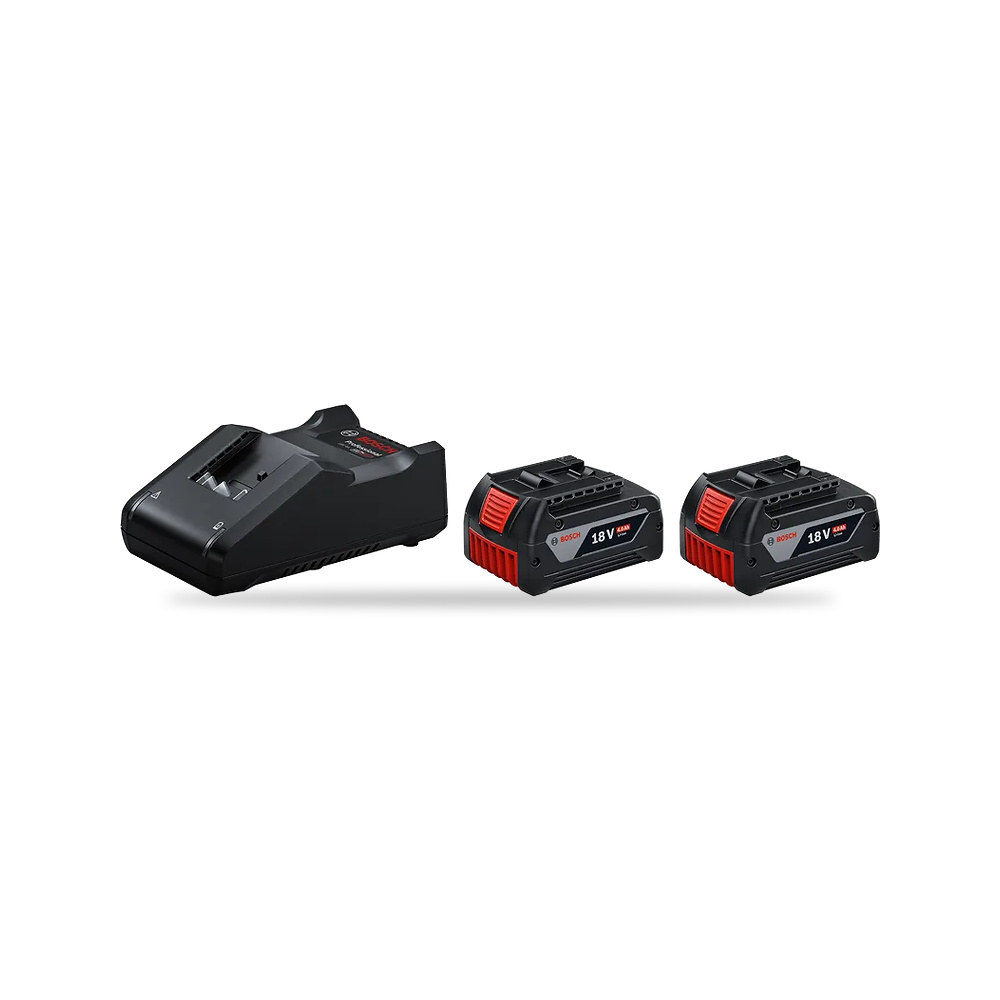 صورة منتج تجهيزات ومستلزمات هندسية بوش بروفيشنال (Bosch Professional) موديل 2 x GBA 18V 4.0Ah + GAL 18V-40 - كود الصنف reemco-2027-1141294 - ماركة يباع من خلال reemco - توريد وتصوير حصري لشركة ريمكو القابضة السعودية