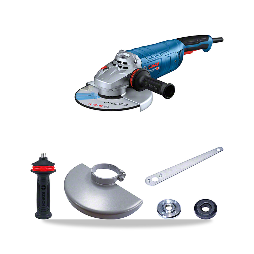 صورة منتج صاروخ جلخ وقص زاوية 230 فولت 2700 واط 230 مم بوش بروفيشنال (Bosch Professional) موديل PRO GWS 27-230 - كود الصنف reemco-2027-1141307 - ماركة يباع من خلال reemco - توريد وتصوير حصري لشركة ريمكو القابضة السعودية
