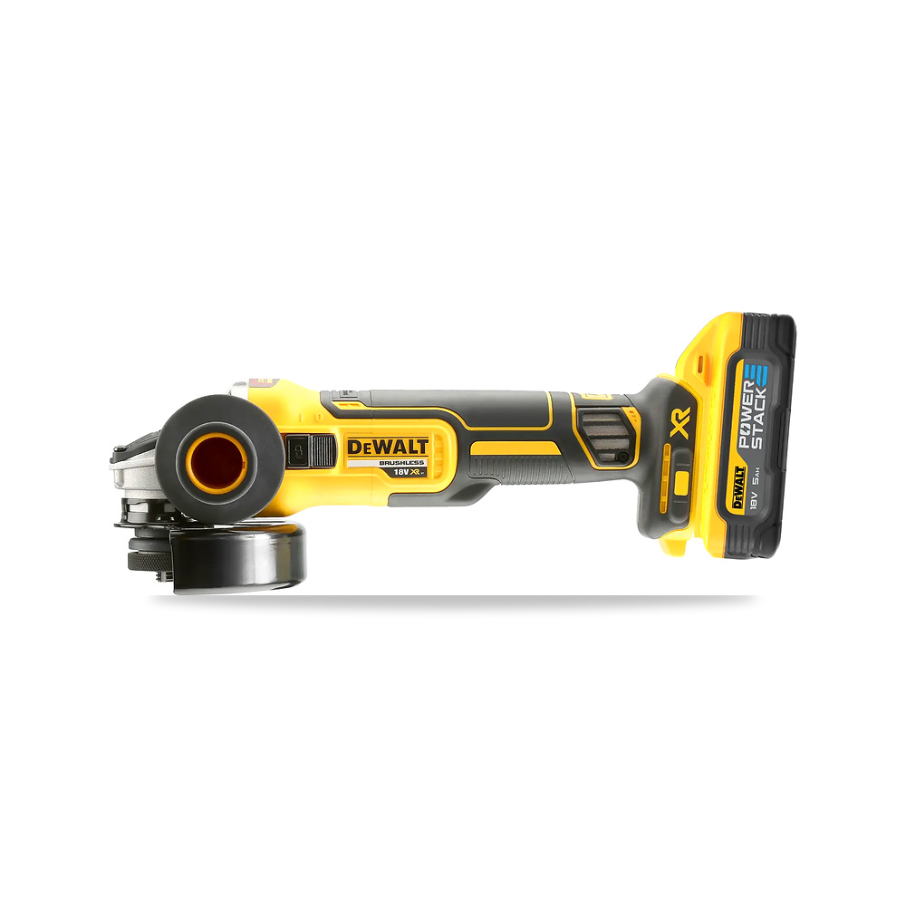 صورة منتج صاروخ جلخ وقص زاوية بدون فحمات (Brushless) لاسلكي 18 فولت 5 أمبير ساعة 125 مم ديوالت (DeWalt) - كود الصنف reemco-2027-1150985 - ماركة يباع من خلال reemco - توريد وتصوير حصري لشركة ريمكو القابضة السعودية