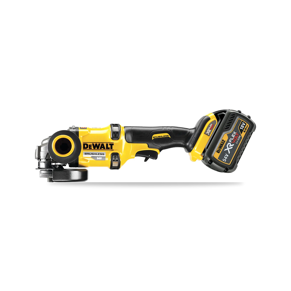 صورة منتج صاروخ جلخ وقص زاوية بدون فحمات (Brushless) بطارية 54 فولت 6 أمبير ساعة 125 مم 13 أمبير 115 مم ديوالت (DeWalt) - كود الصنف reemco-2027-1150992 - ماركة يباع من خلال reemco - توريد وتصوير حصري لشركة ريمكو القابضة السعودية