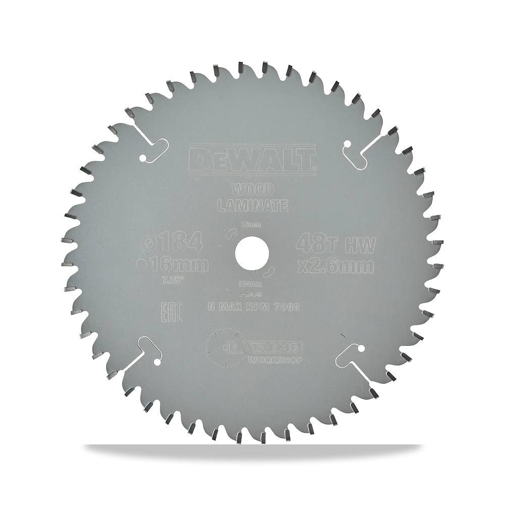 صورة منتج منشار دائري كهربائي محمول شفرة وسلاح قطع 184 مم 16 مم ديوالت (DeWalt) – نوع الخامة Tungsten Carbide – نوع الخامة Carbide - كود الصنف reemco-2027-1151072 - ماركة يباع من خلال reemco - توريد وتصوير حصري لشركة ريمكو القابضة السعودية