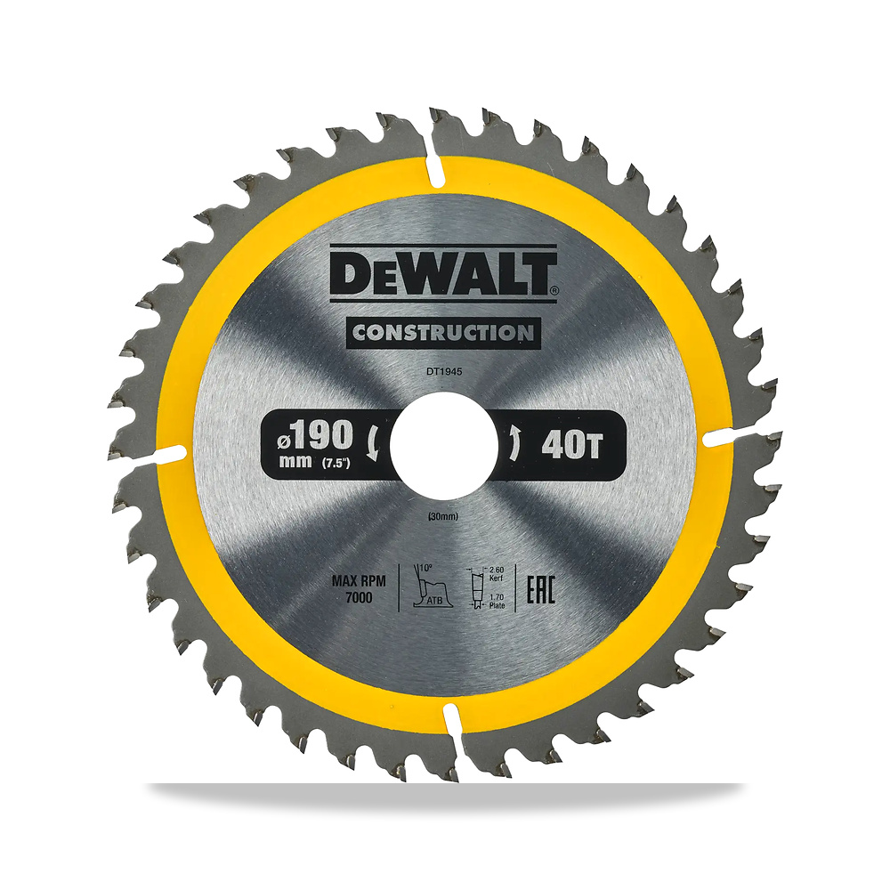صورة منتج منشار دائري كهربائي شفرة وسلاح قطع منشار قطع 190 مم 30 مم ديوالت (DeWalt) – نوع الخامة Carbide – نوع الخامة Carbide - كود الصنف reemco-2027-1151165 - ماركة يباع من خلال reemco - توريد وتصوير حصري لشركة ريمكو القابضة السعودية