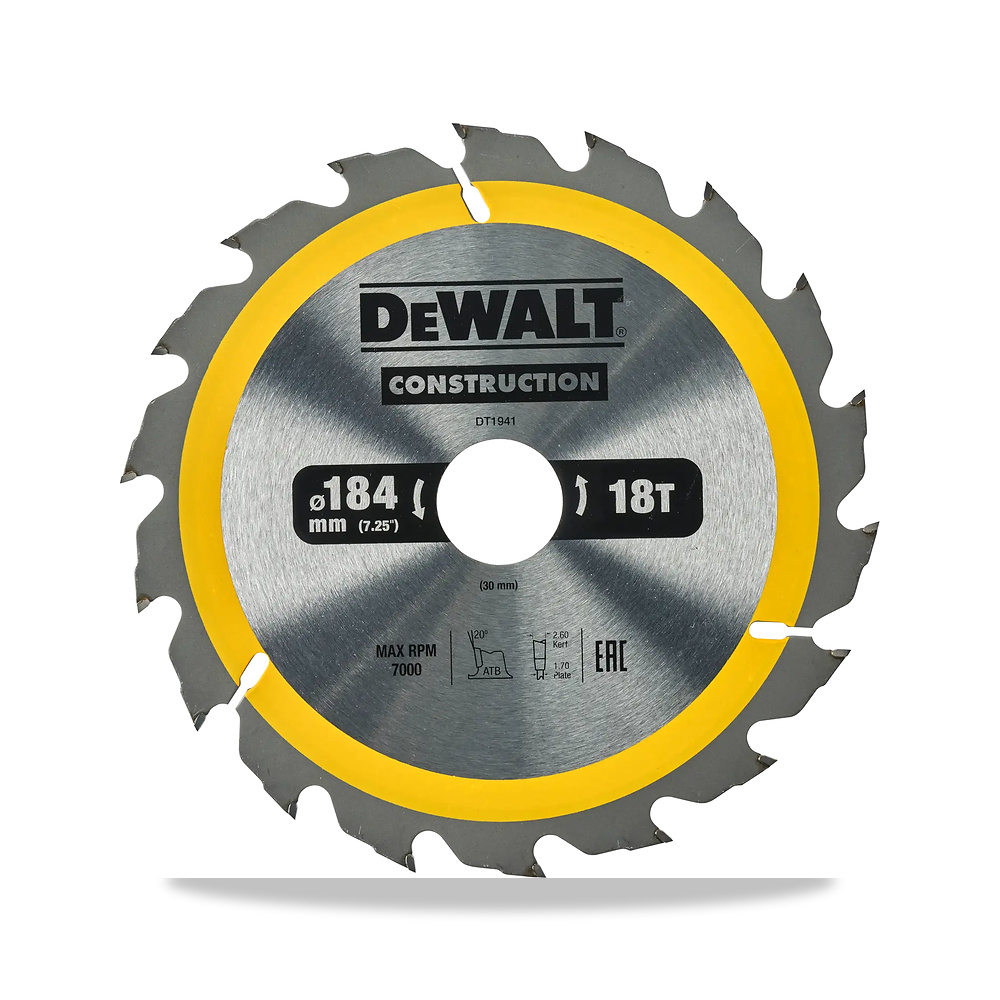 صورة منتج منشار دائري كهربائي شفرة وسلاح قطع منشار قطع 184 مم 30 مم ديوالت (DeWalt) – الطول 24.0-cm – العرض 22.0-cm - كود الصنف reemco-2027-1151244 - ماركة يباع من خلال reemco - توريد وتصوير حصري لشركة ريمكو القابضة السعودية