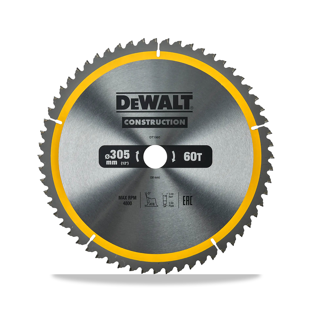 صورة منتج منشار دائري كهربائي محمول شفرة وسلاح قطع 305 مم 30 مم ديوالت (DeWalt) – نوع الخامة Tungsten Carbide – نوع الخامة Metal - كود الصنف reemco-2027-1151250 - ماركة يباع من خلال reemco - توريد وتصوير حصري لشركة ريمكو القابضة السعودية
