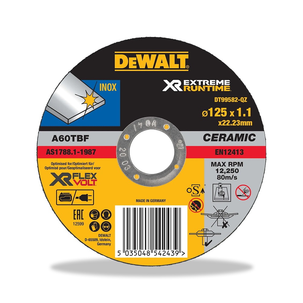 صورة منتج قرص واسطوانة قص معادن/حجر شفرة وسلاح قطع ديوالت (DeWalt) – الطول 12.5-cm – العرض 12.5-cm - كود الصنف reemco-2027-1151269 - ماركة يباع من خلال reemco - توريد وتصوير حصري لشركة ريمكو القابضة السعودية