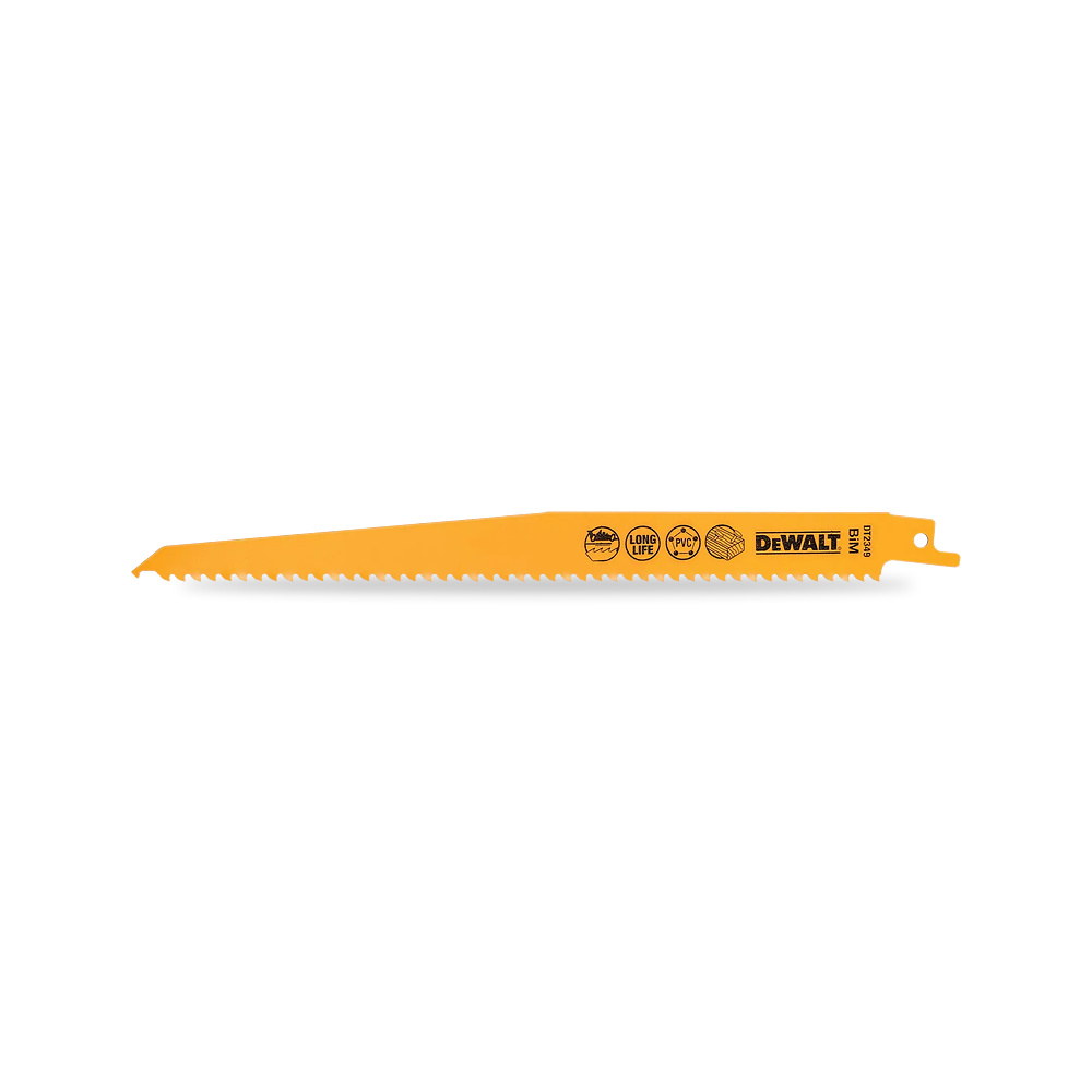 صورة منتج منشار ترددي (منشار سيف) شفرة وسلاح قطع خشب 228 مم ديوالت (DeWalt) – نوع الخامة Bi-Metal – الطول 579.12-cm - كود الصنف reemco-2027-1151417 - ماركة يباع من خلال reemco - توريد وتصوير حصري لشركة ريمكو القابضة السعودية