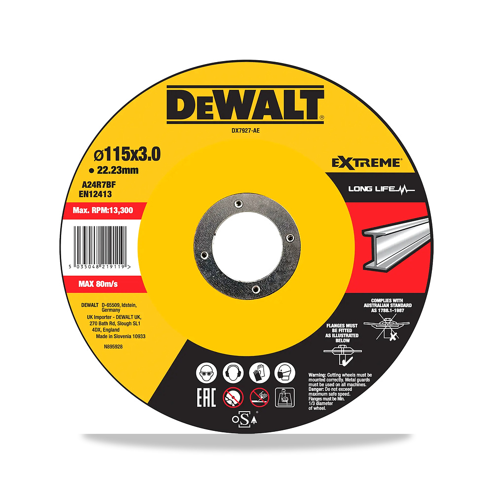 صورة منتج عجلة حركة ألومنيوم عجلة حركة 125 مم 3 مم 22.23 مم 2223 مم ديوالت (DeWalt) – نوع الخامة Metal – الطول 11.61-cm - كود الصنف reemco-2027-1151420 - ماركة يباع من خلال reemco - توريد وتصوير حصري لشركة ريمكو القابضة السعودية