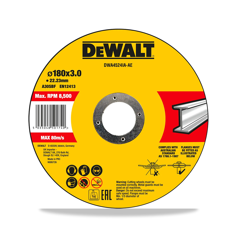 صورة منتج عجلة حركة ألومنيوم عجلة حركة 180 مم 3 مم 22.2 مم 222 مم ديوالت (DeWalt) موديل T27 – نوع الخامة Metal – الطول 18.01-cm - كود الصنف reemco-2027-1151438 - ماركة يباع من خلال reemco - توريد وتصوير حصري لشركة ريمكو القابضة السعودية