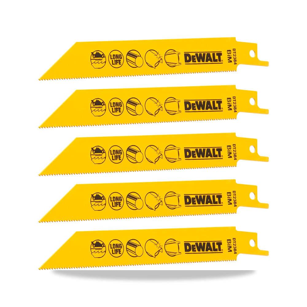 صورة منتج منشار ترددي (منشار سيف) شفرة وسلاح قطع خشب 152 مم ديوالت (DeWalt) – نوع الخامة Bi-Metal – الطول 386.08-cm – Individual or Set Set - كود الصنف reemco-2027-1151536 - ماركة يباع من خلال reemco - توريد وتصوير حصري لشركة ريمكو القابضة السعودية