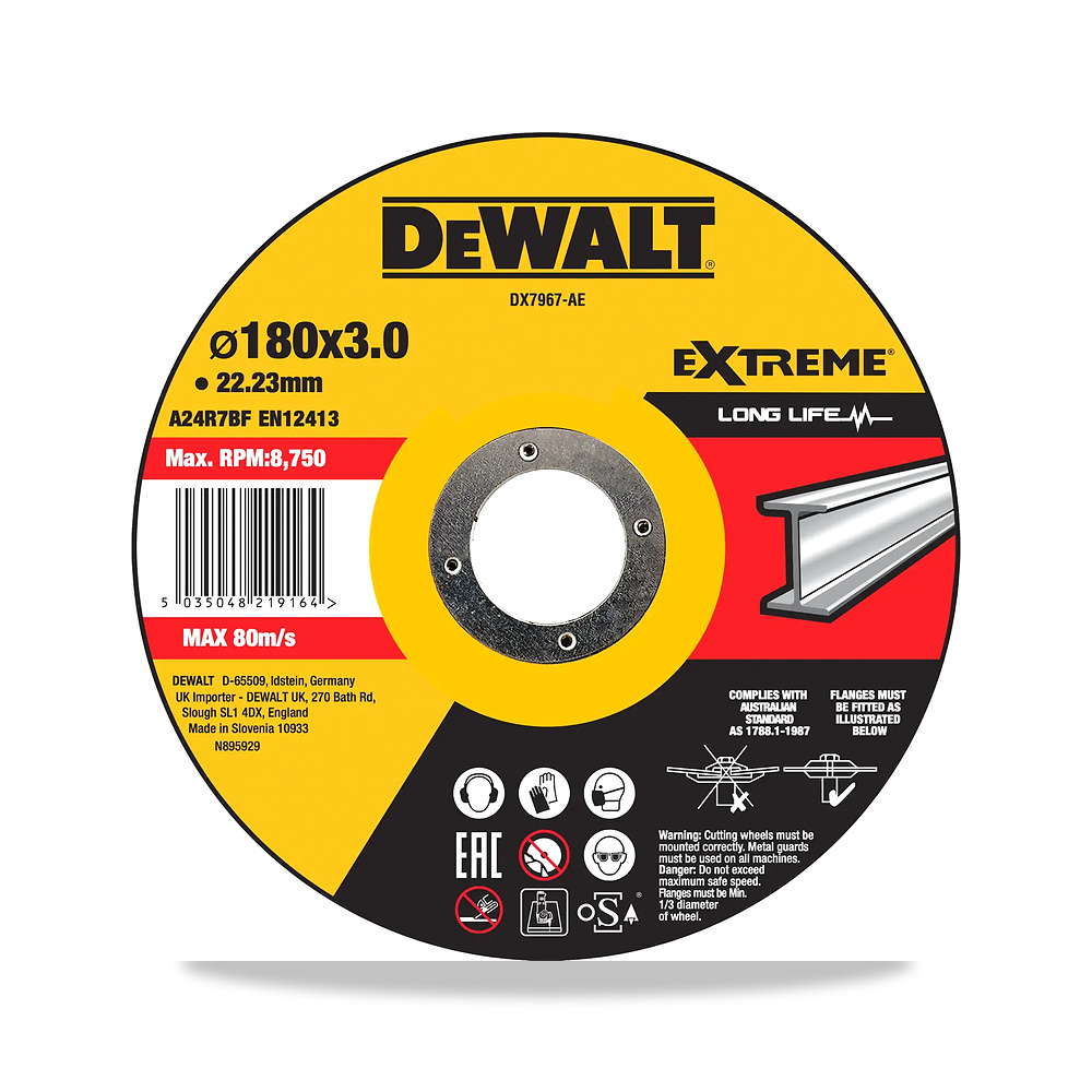 صورة منتج عجلة حركة ألومنيوم عجلة حركة 180 مم 3 مم 22.23 مم 2223 مم ديوالت (DeWalt) – نوع الخامة Metal – الطول 18.01-cm - كود الصنف reemco-2027-1151563 - ماركة يباع من خلال reemco - توريد وتصوير حصري لشركة ريمكو القابضة السعودية