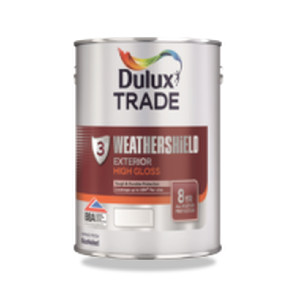 صورة منتج دهان خارجي مقاوم للعوامل الجوية للواجهات دولوكس (Dulux) موديل DULUX-TRADE-WEATHERSHIELD-EXTERIOR-HIGH-GLOSS - كود الصنف reemco-2027-1151968 - ماركة يباع من خلال reemco - توريد وتصوير حصري لشركة ريمكو القابضة السعودية