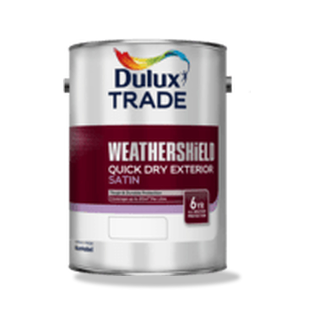 صورة منتج دهان خارجي مقاوم للعوامل الجوية للواجهات دولوكس (Dulux) موديل DULUX-TRADE-WEATHERSHIELD-QUICK-DRY-EXTERIOR-SATIN - كود الصنف reemco-2027-1151973 - ماركة يباع من خلال reemco - توريد وتصوير حصري لشركة ريمكو القابضة السعودية