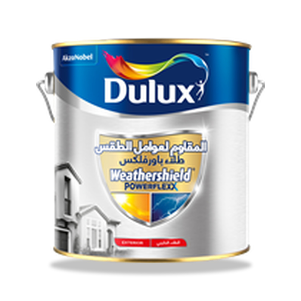 صورة منتج دهان خارجي مقاوم للعوامل الجوية للواجهات دولوكس (Dulux) موديل DULUX-WEATHERSHIELD-POWERFLEXX - كود الصنف reemco-2027-1151987 - ماركة يباع من خلال reemco - توريد وتصوير حصري لشركة ريمكو القابضة السعودية
