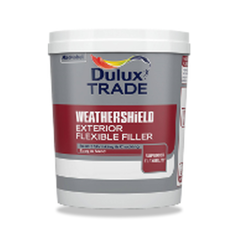 صورة منتج دهان خارجي مقاوم للعوامل الجوية للواجهات دولوكس (Dulux) موديل DULUX-TRADE-WEATHERSHIELD-EXTERIOR-FLEXIBLE-FILLER - كود الصنف reemco-2027-1152108 - ماركة يباع من خلال reemco - توريد وتصوير حصري لشركة ريمكو القابضة السعودية