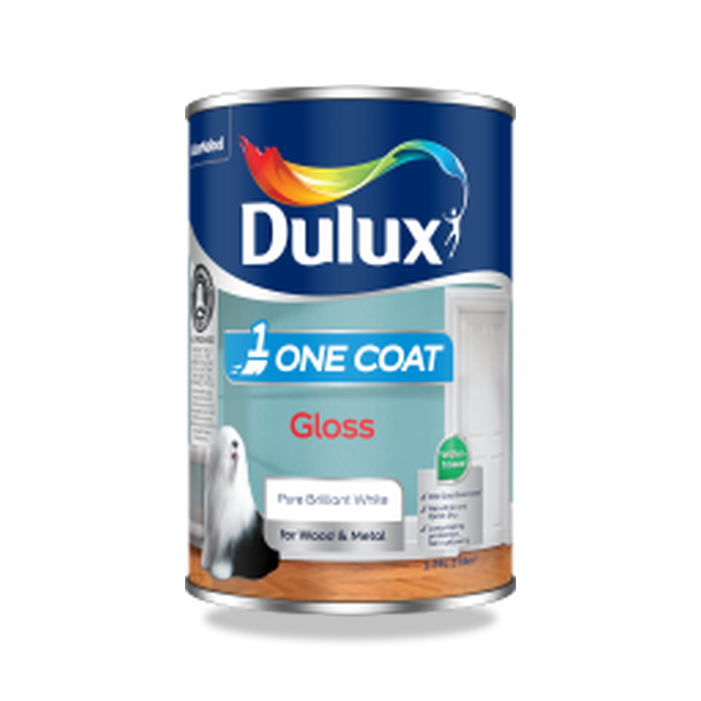 صورة منتج دهانات داخلية للجدران والأسقف دولوكس (Dulux) موديل DULUX-ONE-COAT-GLOSS - كود الصنف reemco-2027-1152159 - ماركة يباع من خلال reemco - توريد وتصوير حصري لشركة ريمكو القابضة السعودية