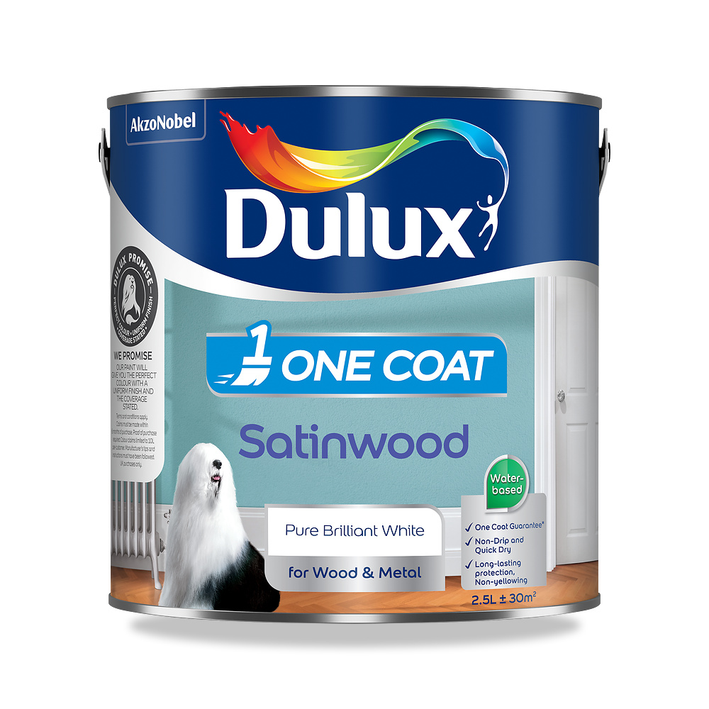 صورة منتج دهانات داخلية للجدران والأسقف دولوكس (Dulux) موديل DULUX-ONE-COAT-SATINWOOD - كود الصنف reemco-2027-1152160 - ماركة يباع من خلال reemco - توريد وتصوير حصري لشركة ريمكو القابضة السعودية