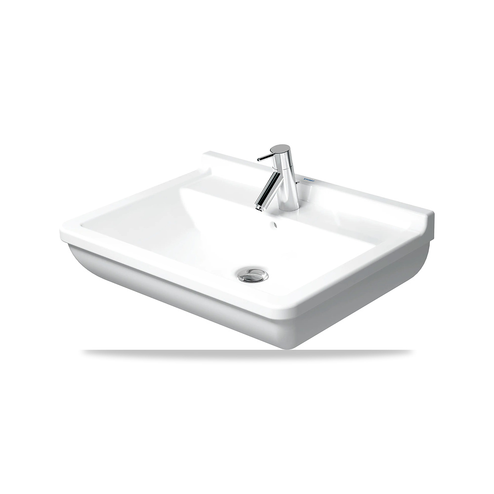صورة منتج حوض مغسلة خزفي للحمام ديورافيت (Duravit) سلسلة Starck 3 موديل 0300650000 – مقاس 485 مم × 650 مم × 575 مم - كود الصنف reemco-2027-1153185 - ماركة يباع من خلال reemco - توريد وتصوير حصري لشركة ريمكو القابضة السعودية