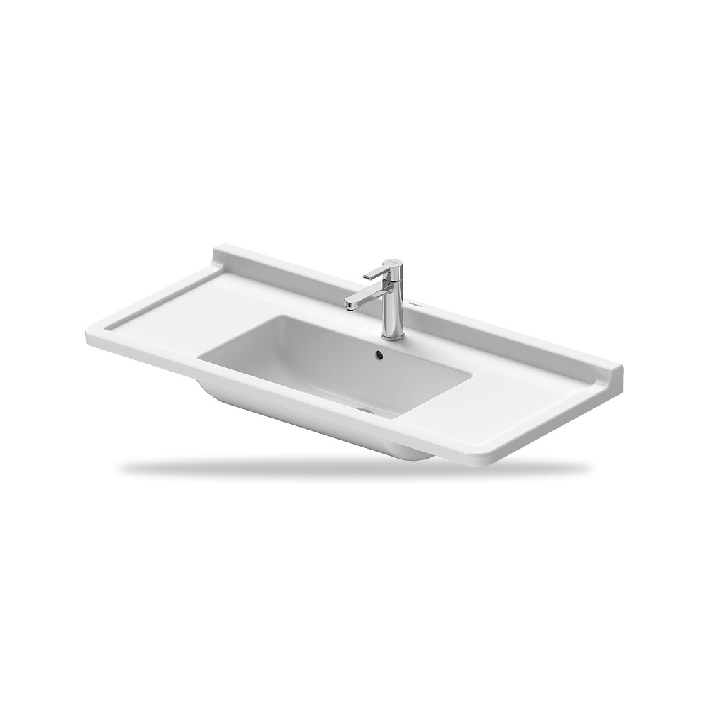 صورة منتج حوض مغسلة خزفي للحمام ديورافيت (Duravit) سلسلة Starck 3 موديل 0304100000 – مقاس 485 مم × 1050 مم × 530 مم - كود الصنف reemco-2027-1153188 - ماركة يباع من خلال reemco - توريد وتصوير حصري لشركة ريمكو القابضة السعودية