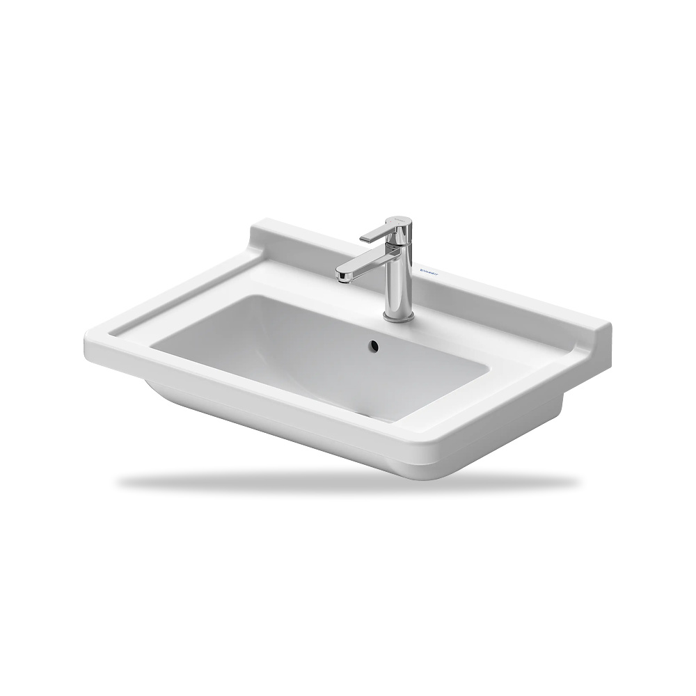 صورة منتج حوض مغسلة خزفي للحمام ديورافيت (Duravit) سلسلة Starck 3 موديل 0304700000 – مقاس 490 مم × 700 مم × 480 مم - كود الصنف reemco-2027-1153189 - ماركة يباع من خلال reemco - توريد وتصوير حصري لشركة ريمكو القابضة السعودية