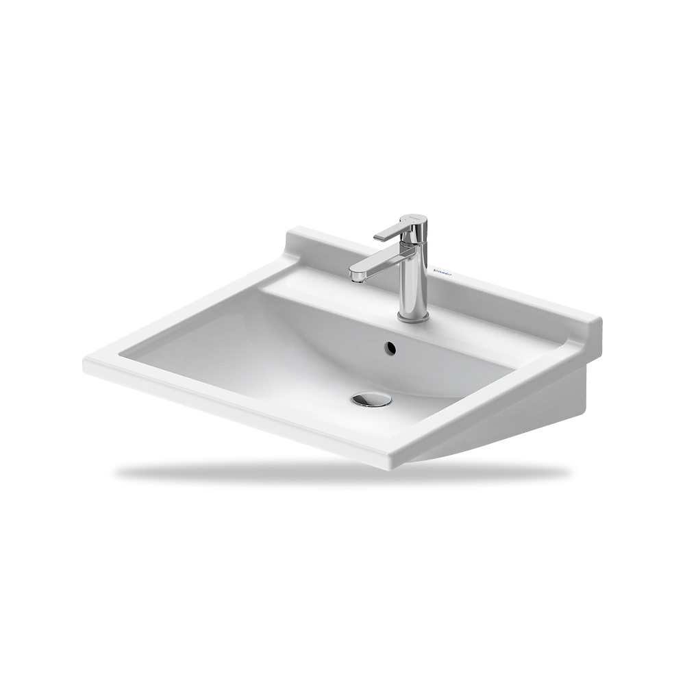 صورة منتج حوض مغسلة خزفي للحمام ديورافيت (Duravit) سلسلة Starck 3 موديل 0309600000 – مقاس 545 مم × 600 مم × 525 مم - كود الصنف reemco-2027-1153193 - ماركة يباع من خلال reemco - توريد وتصوير حصري لشركة ريمكو القابضة السعودية