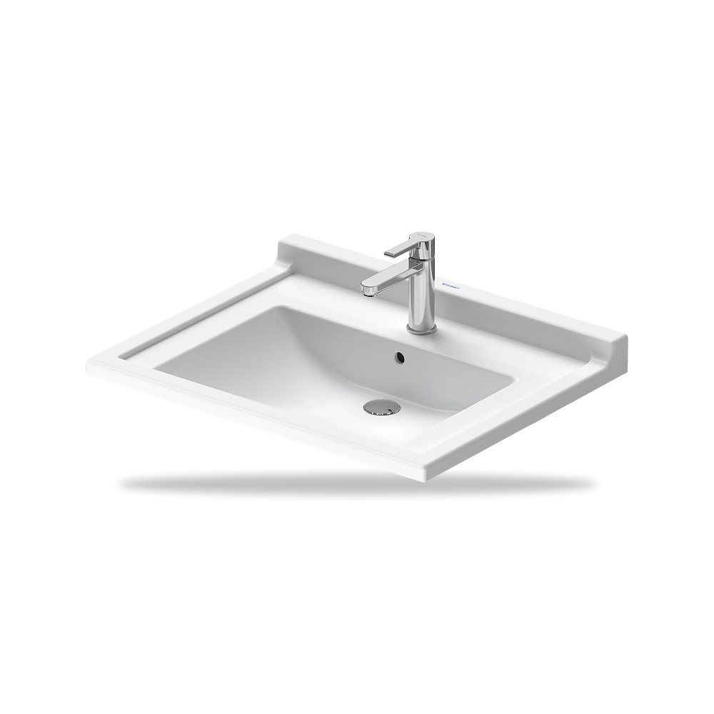 صورة منتج حوض مغسلة خزفي للحمام ديورافيت (Duravit) سلسلة Starck 3 موديل 0309700000 – مقاس 545 مم × 700 مم × 480 مم - كود الصنف reemco-2027-1153194 - ماركة يباع من خلال reemco - توريد وتصوير حصري لشركة ريمكو القابضة السعودية