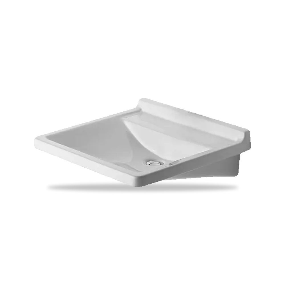 صورة منتج حوض مغسلة خزفي للحمام ديورافيت (Duravit) سلسلة Starck 3 موديل 0312600000 – مقاس 545 مم × 600 مم × 525 مم - كود الصنف reemco-2027-1153195 - ماركة يباع من خلال reemco - توريد وتصوير حصري لشركة ريمكو القابضة السعودية