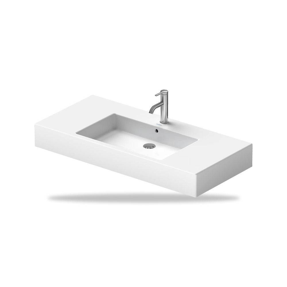 صورة منتج حوض مغسلة خزفي للحمام ديورافيت (Duravit) سلسلة Vero موديل 0329100000 – مقاس 490 مم × 1050 مم × 530 مم - كود الصنف reemco-2027-1153206 - ماركة يباع من خلال reemco - توريد وتصوير حصري لشركة ريمكو القابضة السعودية