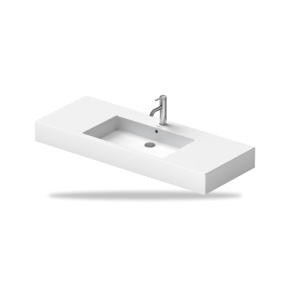 صورة منتج حوض مغسلة خزفي للحمام ديورافيت (Duravit) سلسلة Vero موديل 0329120000 – مقاس 490 مم × 1250 مم × 570 مم - كود الصنف reemco-2027-1153207 - ماركة يباع من خلال reemco - توريد وتصوير حصري لشركة ريمكو القابضة السعودية
