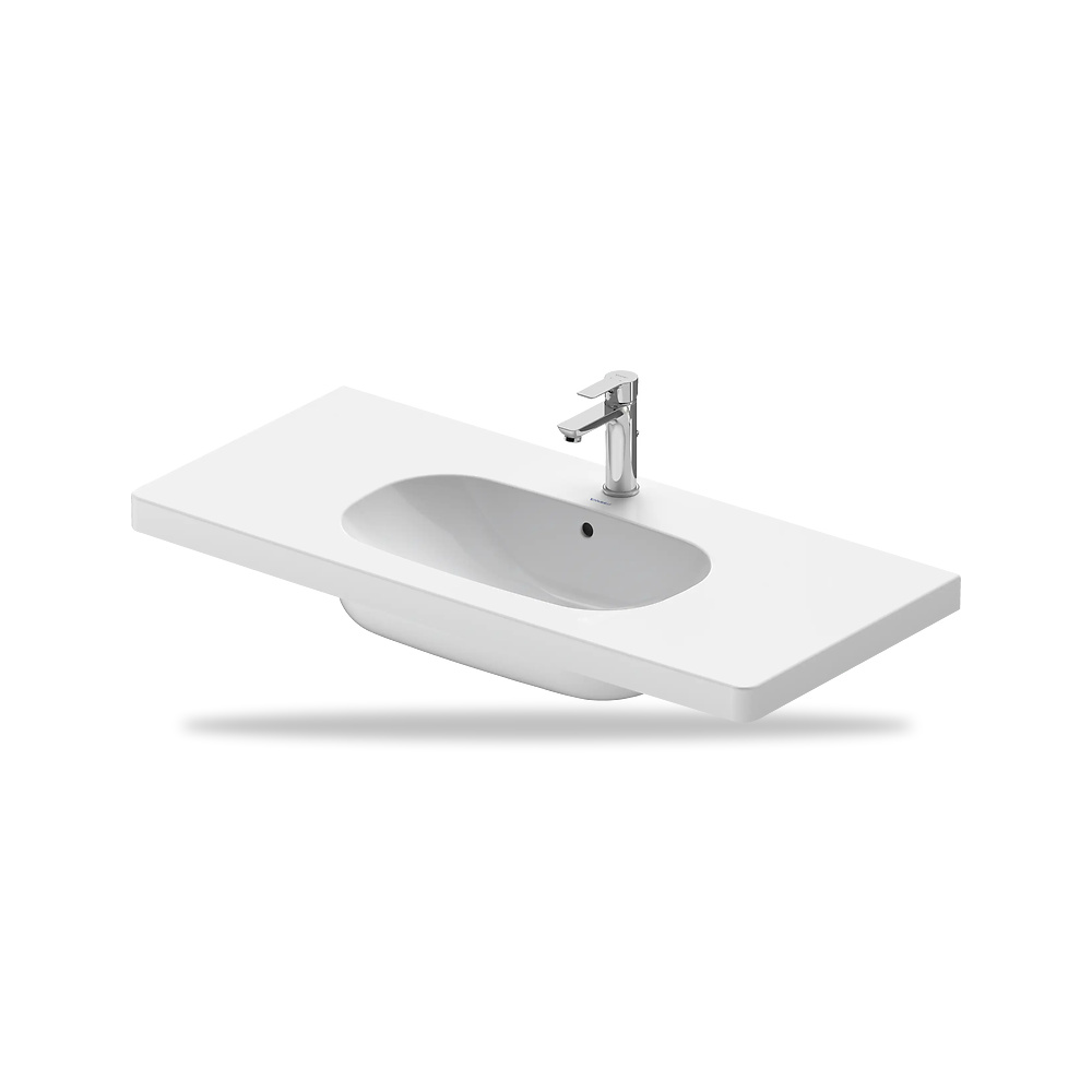 صورة منتج حوض مغسلة خزفي للحمام ديورافيت (Duravit) سلسلة D-Code موديل 03421000002 – مقاس 480 مم × 1050 مم × 550 مم - كود الصنف reemco-2027-1153219 - ماركة يباع من خلال reemco - توريد وتصوير حصري لشركة ريمكو القابضة السعودية