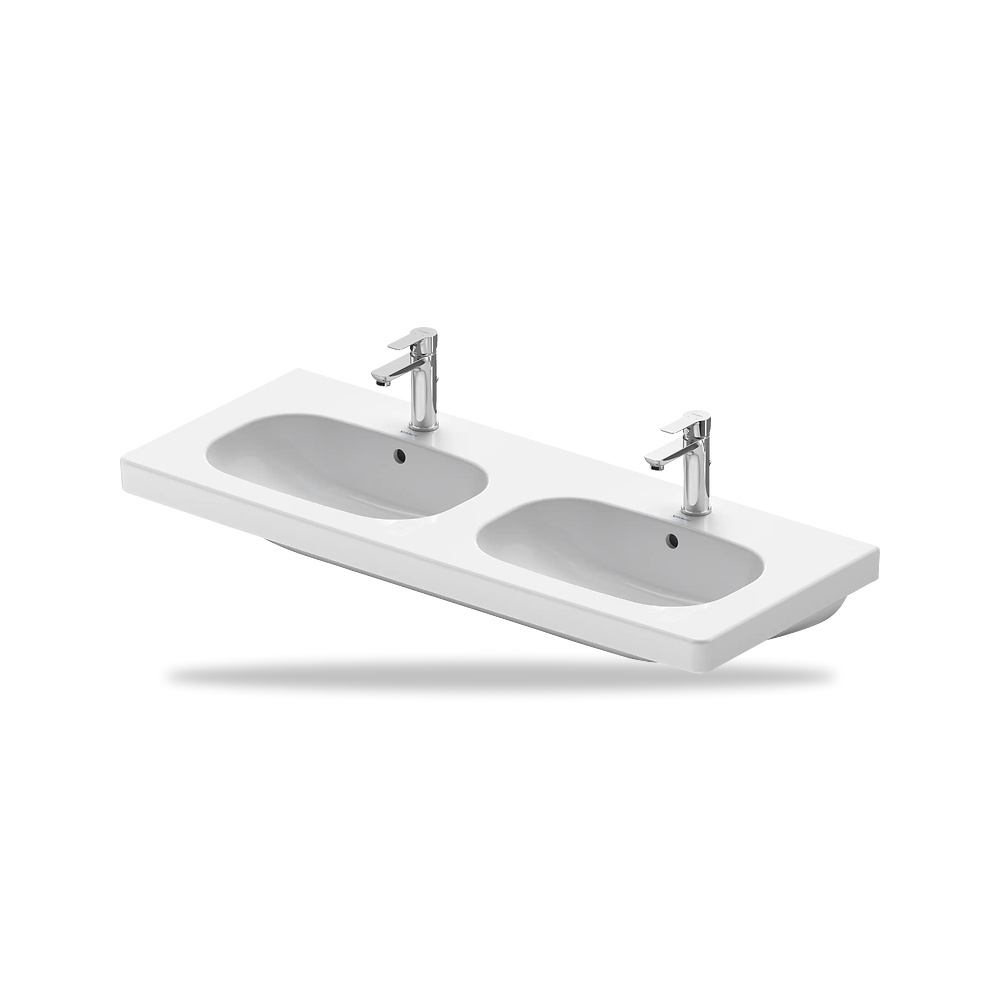 صورة منتج حوض مغسلة خزفي للحمام ديورافيت (Duravit) سلسلة D-Code موديل 03481200002 – مقاس 490 مم × 1200 مم × 480 مم - كود الصنف reemco-2027-1153223 - ماركة يباع من خلال reemco - توريد وتصوير حصري لشركة ريمكو القابضة السعودية