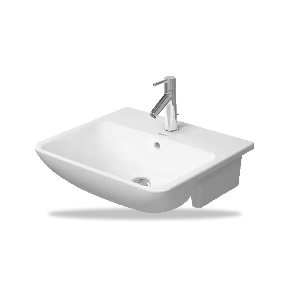صورة منتج حوض مغسلة خزفي للحمام ديورافيت (Duravit) سلسلة ME by Starck موديل 037855AA00 – مقاس 455 مم × 550 مم × 490 مم - كود الصنف reemco-2027-1153234 - ماركة يباع من خلال reemco - توريد وتصوير حصري لشركة ريمكو القابضة السعودية