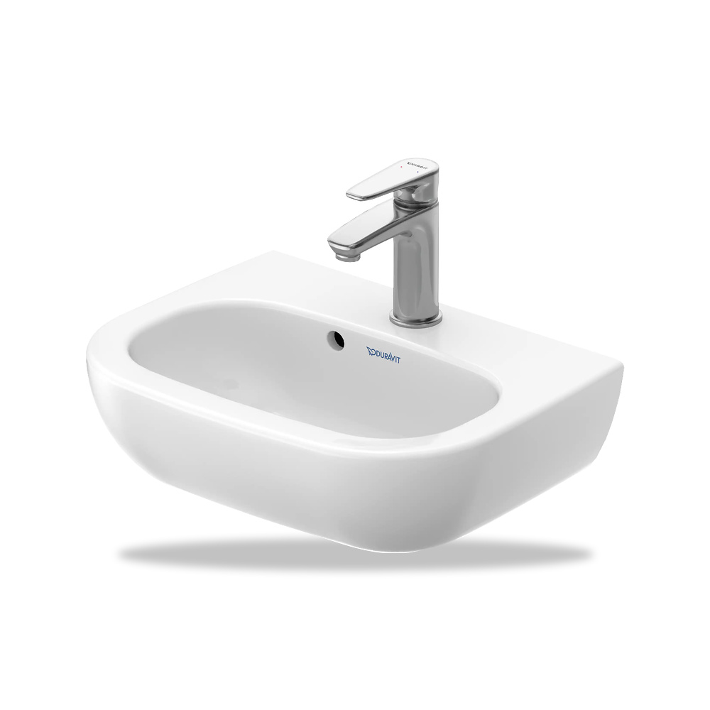 صورة منتج حوض مغسلة خزفي للحمام ديورافيت (Duravit) سلسلة D-Code موديل 07054500002 – مقاس 340 مم × 450 مم × 390 مم - كود الصنف reemco-2027-1153279 - ماركة يباع من خلال reemco - توريد وتصوير حصري لشركة ريمكو القابضة السعودية