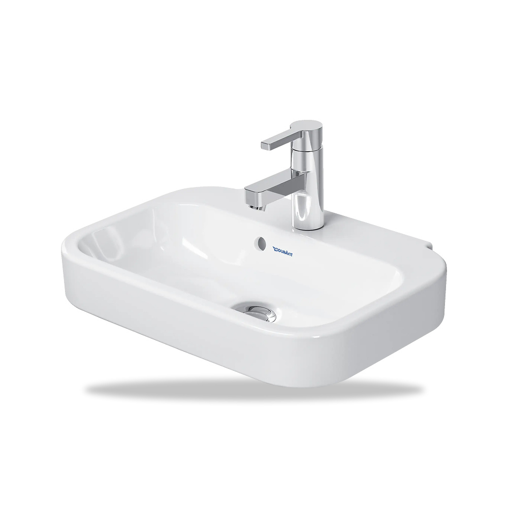 صورة منتج حوض مغسلة خزفي للحمام ديورافيت (Duravit) سلسلة Happy D.2 موديل 0709500000 – مقاس 360 مم × 500 مم × 450 مم - كود الصنف reemco-2027-1153283 - ماركة يباع من خلال reemco - توريد وتصوير حصري لشركة ريمكو القابضة السعودية