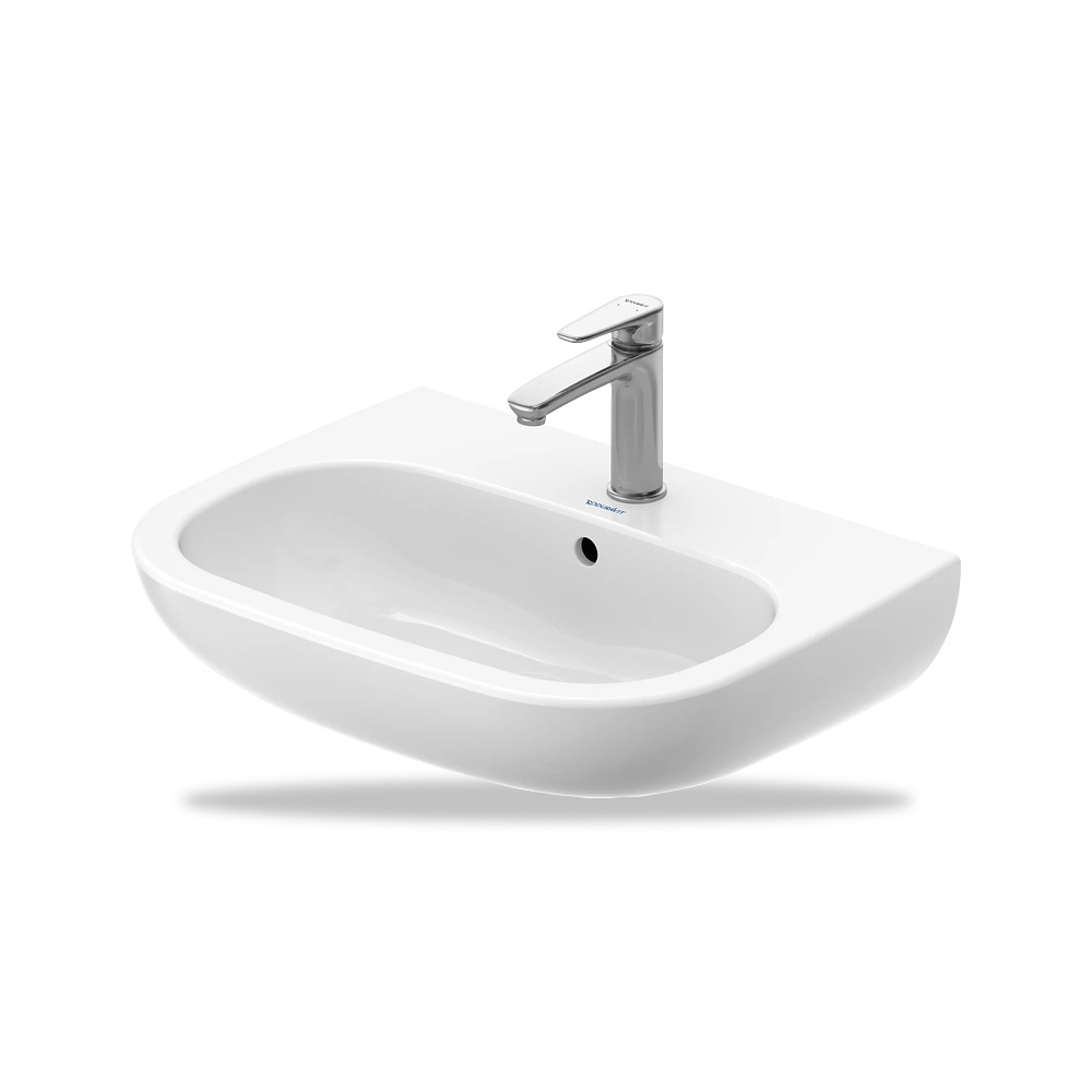صورة منتج حوض مغسلة خزفي للحمام ديورافيت (Duravit) سلسلة D-Code موديل 23106000002 – مقاس 460 مم × 600 مم × 520 مم - كود الصنف reemco-2027-1153316 - ماركة يباع من خلال reemco - توريد وتصوير حصري لشركة ريمكو القابضة السعودية