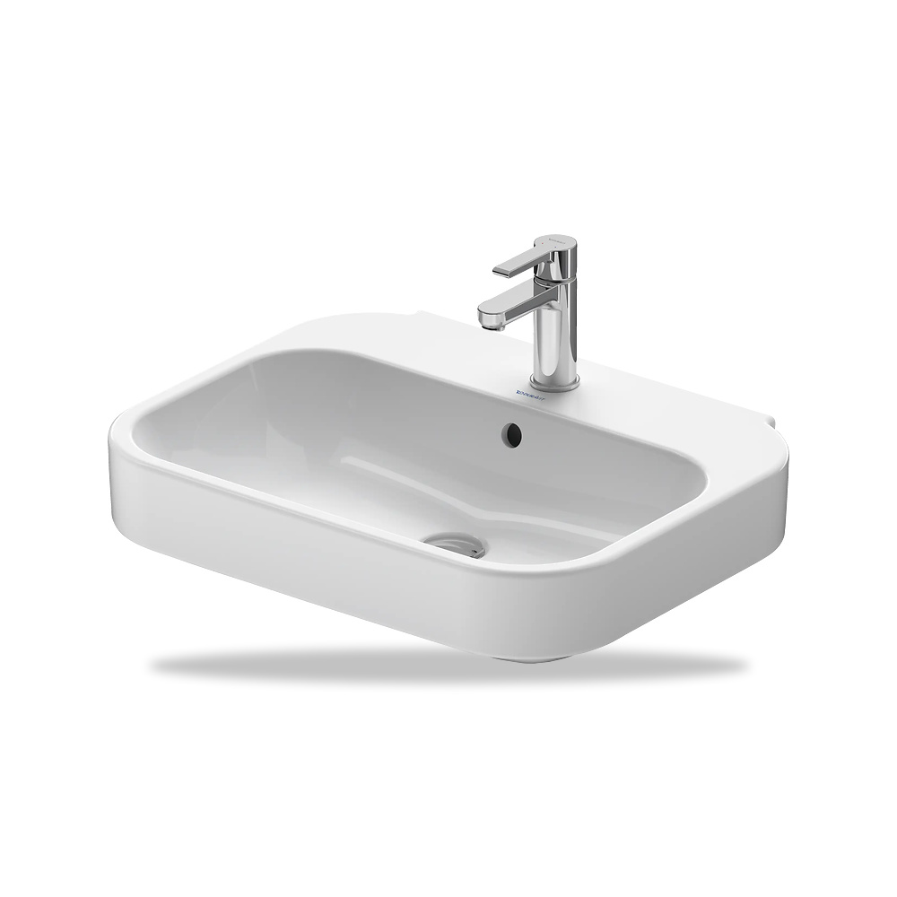 صورة منتج حوض مغسلة خزفي للحمام ديورافيت (Duravit) سلسلة Happy D.2 موديل 2316600000 – مقاس 475 مم × 600 مم × 550 مم - كود الصنف reemco-2027-1153324 - ماركة يباع من خلال reemco - توريد وتصوير حصري لشركة ريمكو القابضة السعودية