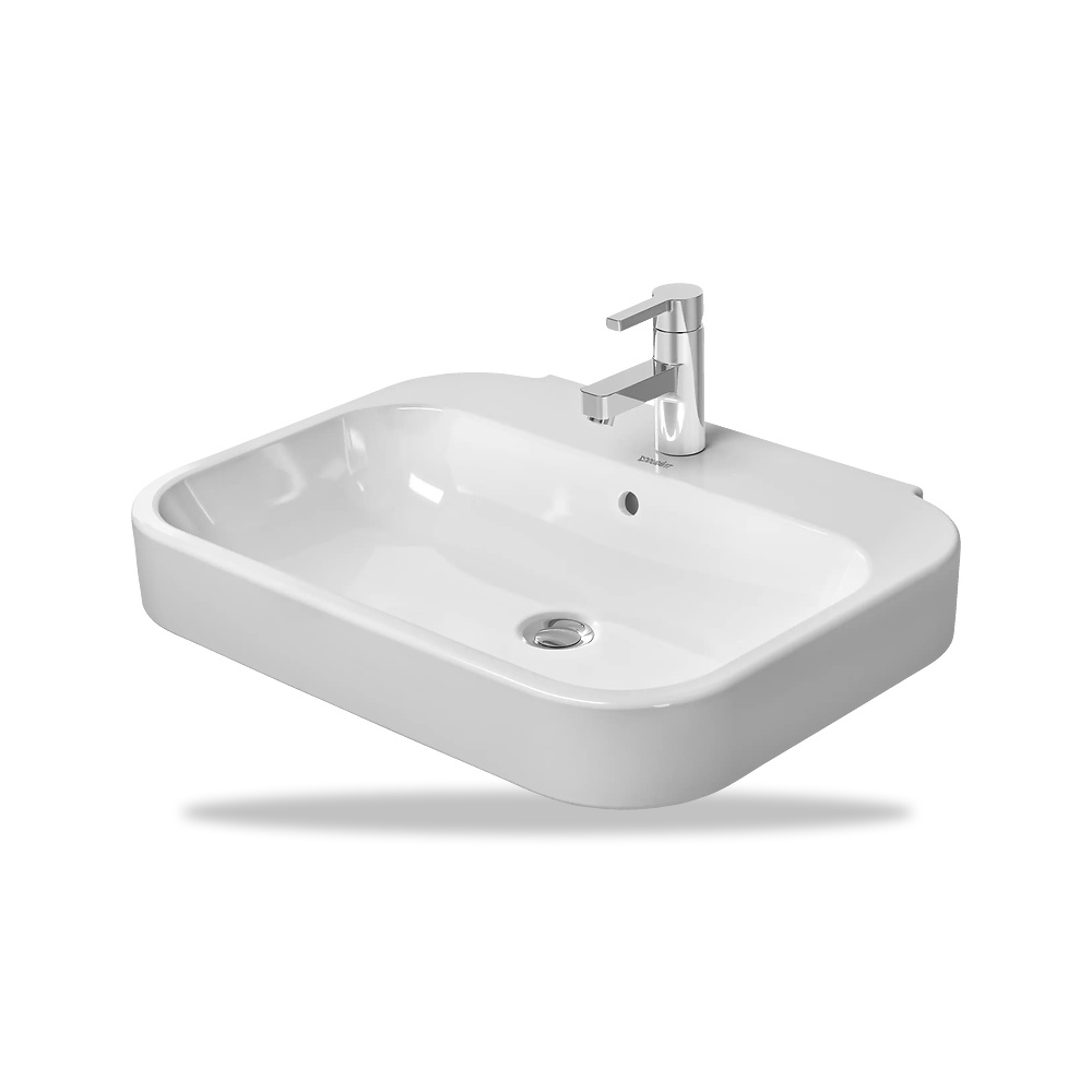صورة منتج حوض مغسلة خزفي للحمام ديورافيت (Duravit) سلسلة Happy D.2 موديل 2316650000 – مقاس 495 مم × 650 مم × 600 مم - كود الصنف reemco-2027-1153325 - ماركة يباع من خلال reemco - توريد وتصوير حصري لشركة ريمكو القابضة السعودية