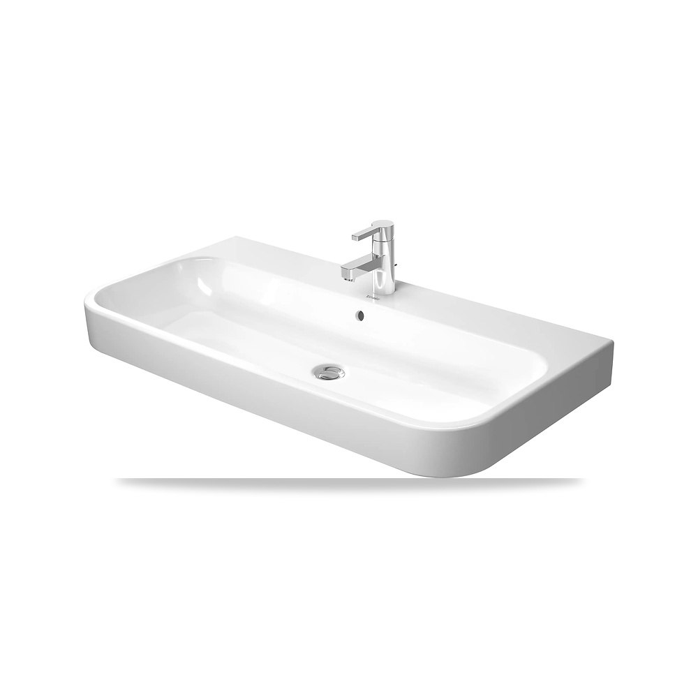 صورة منتج حوض مغسلة خزفي للحمام ديورافيت (Duravit) سلسلة Happy D.2 موديل 2318100000 – مقاس 505 مم × 1000 مم × 950 مم - كود الصنف reemco-2027-1153326 - ماركة يباع من خلال reemco - توريد وتصوير حصري لشركة ريمكو القابضة السعودية