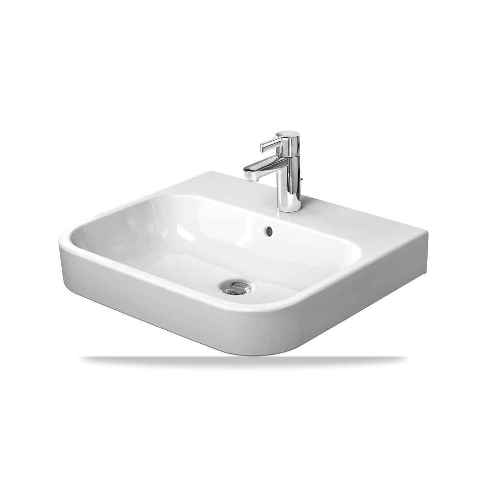 صورة منتج حوض مغسلة خزفي للحمام ديورافيت (Duravit) سلسلة Happy D.2 موديل 2318600000 – مقاس 505 مم × 600 مم × 550 مم - كود الصنف reemco-2027-1153328 - ماركة يباع من خلال reemco - توريد وتصوير حصري لشركة ريمكو القابضة السعودية
